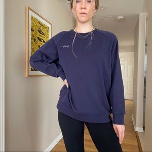 Navy blue second layer crewneck sweater